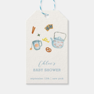 Minimal Rustic Par-Tea Cookie Baby Shower Gift Tags