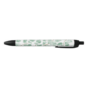 Minimal Sage Green Leaves Watercolor Pattern Pen