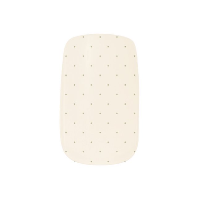 Minimal Sage Green Polka Dot Nail Wraps (Left Thumb)