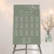 Minimal Sage Green Wedding 17 Table Seating Chart