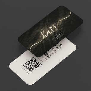 Minimal Sand Aesthetic Hair Stylist Makeup Artist Business Card