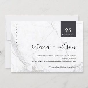 MINIMAL SCANDI MARBLE STONE TEXTURE TYPOGRAPHY SAVE THE DATE