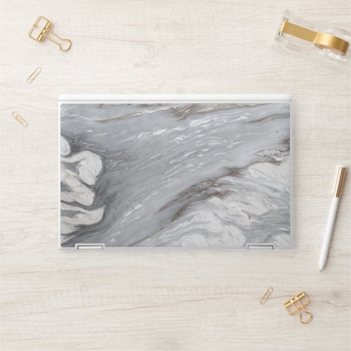 minimal scandinavian modern chic grey white marble HP laptop skin