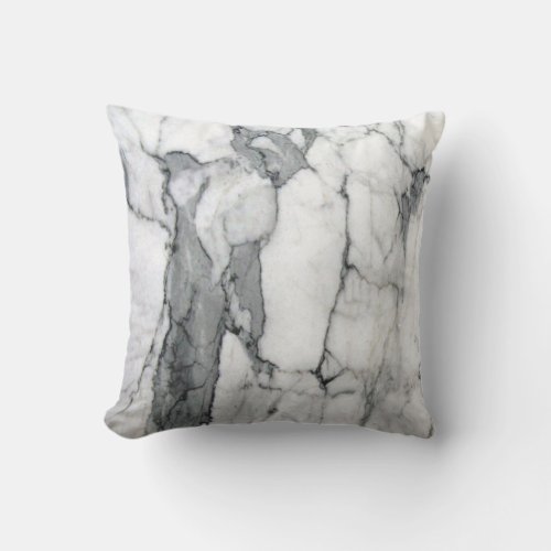 minimal scandinavian modern chic grey white marble outdoor pillow