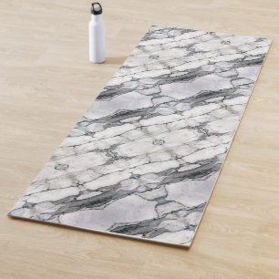 minimal scandinavian modern chic grey white marble yoga mat
