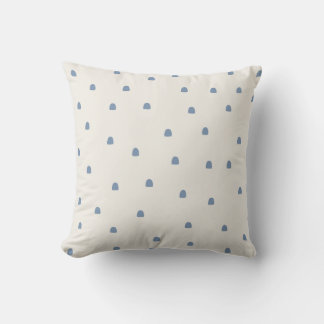 Minimal Scattered Pebble Blue Pattern Throw Pillow
