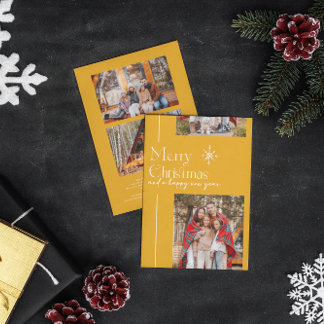 Minimal Scrapbook | Christmas Holiday 3 Photo Card