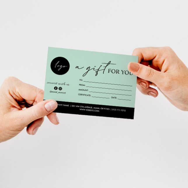 MINIMAL SCRIPT A GIFT FOR YOU LOGO SOCIAL ACCOUNT (GIFT CERTFICATE GIFT VOUCHER FOR SPA FACIAL MASSAGE GIFT REAILT STORE FOOD)