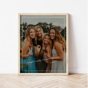 Minimal Script Best Friends Keepsake Photo Poster