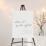 Minimal Script Black White Bar Mitzvah Welcome Foam Board<br><div class="desc">If you need any further customization please feel free to message me on yellowfebstudio@gmail.com.</div>