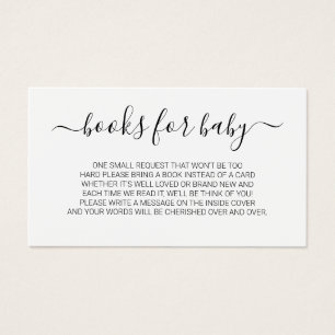 Minimal Script Book Request for Baby Shower