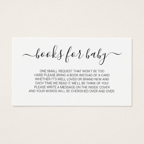Minimal Script Book Request for Baby Shower