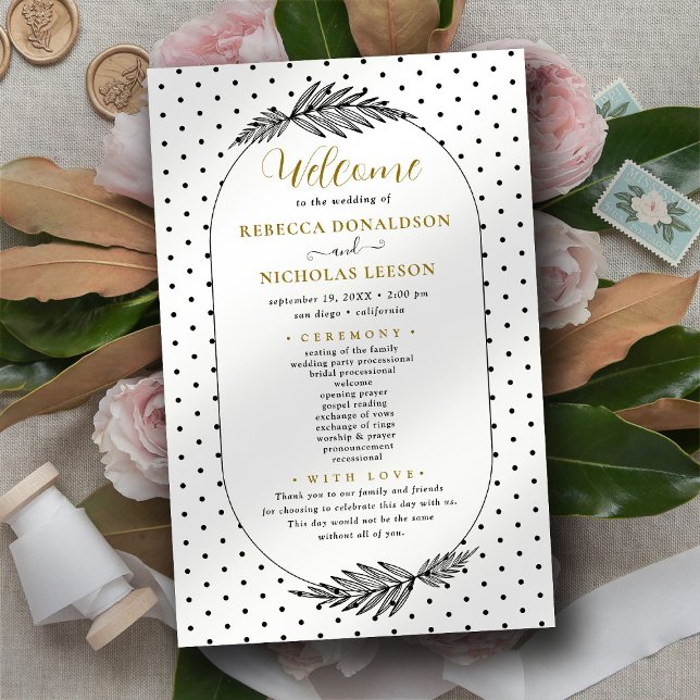 Minimal + Script Calligraphy Wedding Program (Creator Uploaded)