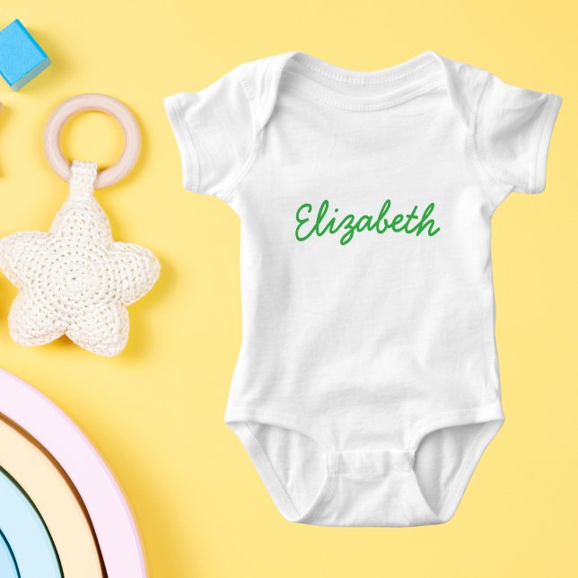 Minimal Script Custom Name Baby Bodysuit (Creator Uploaded)