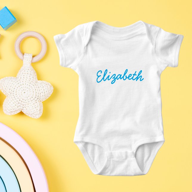 Minimal Script Custom Name Baby Bodysuit (Creator Uploaded)
