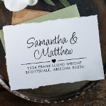 Minimal Script Cute Heart Wedding Return Address Self-inking Stamp<br><div class="desc">Introducing our Minimal Script Cute Heart Wedding Return Address Self-Inking Stamp – an elegant and functional accessory that adds a touch of sophistication to your correspondence. This self-inking stamp is not just a return address solution; it's a personalized expression of your modern and minimal wedding style. At the heart of...</div>
