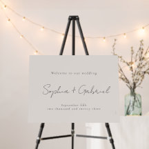 Minimal Script Foam Board Wedding Sign