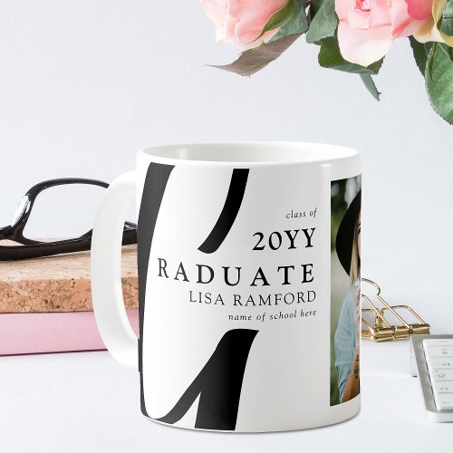 Minimal Script Graduate Photo Graduation Gift Coffee Mug
