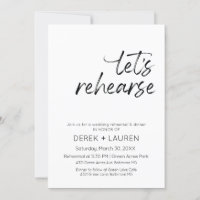 Minimal Script Let's Rehearse Wedding Rehearsal