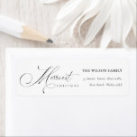 Minimal Script Merriest Christmas Greeting Address Label<br><div class="desc">If you need any further customization please feel free to message me on yellowfebstudio@gmail.com.</div>