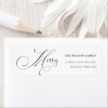 Minimal Script Merry Christmas Greeting Address Label<br><div class="desc">If you need any further customization please feel free to message me on yellowfebstudio@gmail.com.</div>