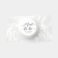 Minimal Script Mint to be wedding Bridal Favors