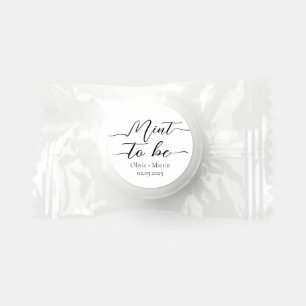 Minimal Script Mint to be wedding Bridal Favors