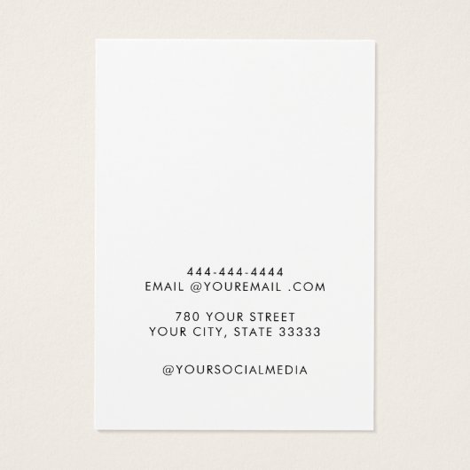 Minimal Script modern 3 Earring Display card (Back)