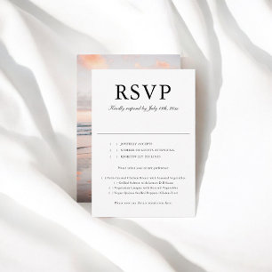 Minimal Script Photo Wedding RSVP Card