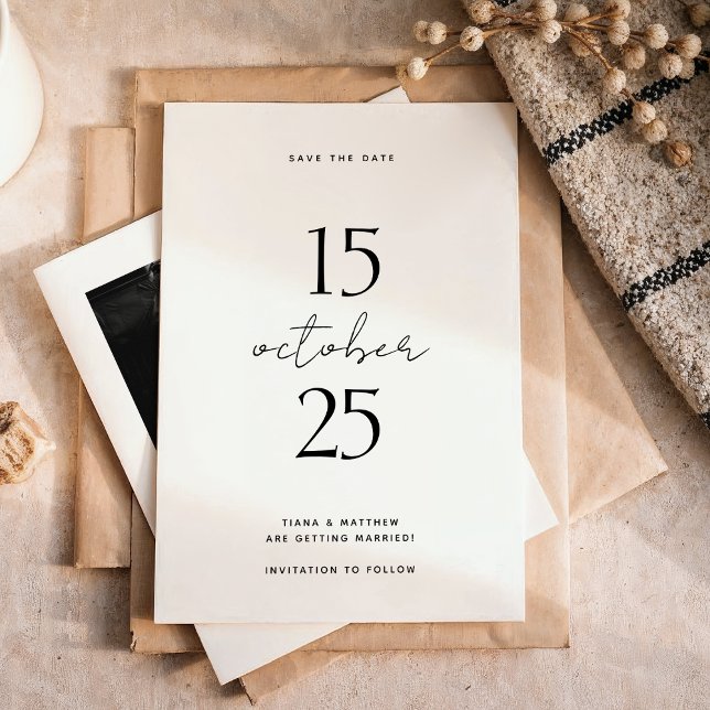 Minimal Script Photo Wedding Save the Date (Creator Uploaded)