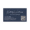 Minimal Script QR Code Professional Blue