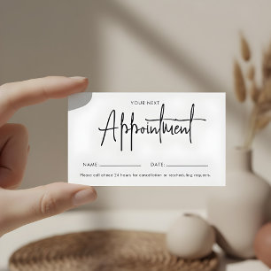 Minimal Script Signature Appointment Card