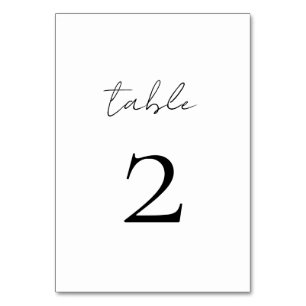 Minimal Script Table Number
