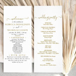 Minimal Script Text Wedding Program<br><div class="desc">Minimal simple Text and script Wedding program that you can customize and personalize by yourself. The wedding program comes in a basic but elegant design with an affordable price in case you are searching for affordable wedding stationery.</div>
