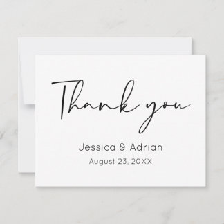 Minimal Script Thank You Card
