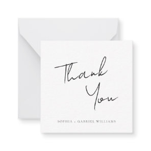 Minimal Script Thank You Card