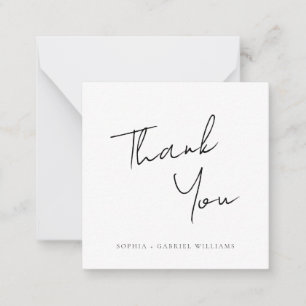 Minimal Script Thank You Card