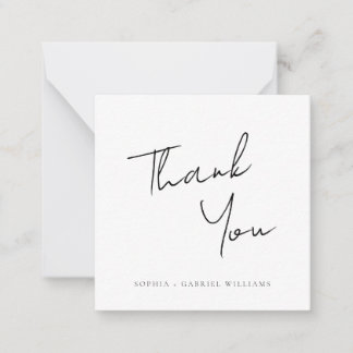 Minimal Script Thank You Card