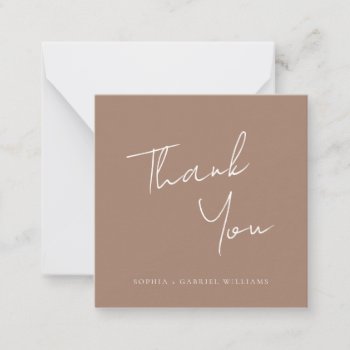 Minimal Script Thank You Card by Whimzy_Designs at Zazzle