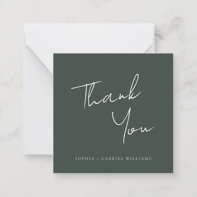 Minimal Script Thank You Card (Front)