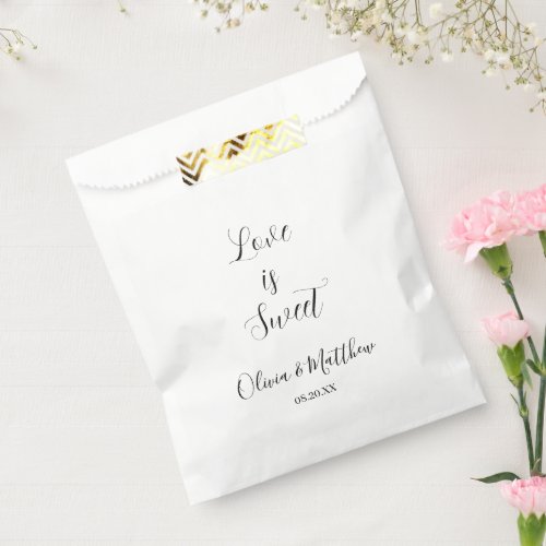 Minimal Script Thank You Wedding Favor Bag