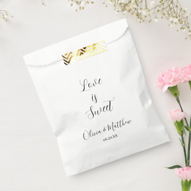 Minimal Script Thank You Wedding Favor Bag (Sealed)