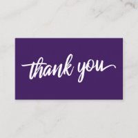 Minimal Script Typography Dark Purple Thank You