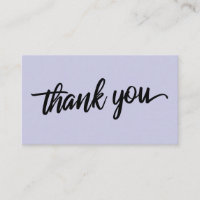Minimal Script Typography Lavender Thank You