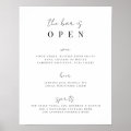Minimal Script Wedding Bar Menu Sign | Zazzle