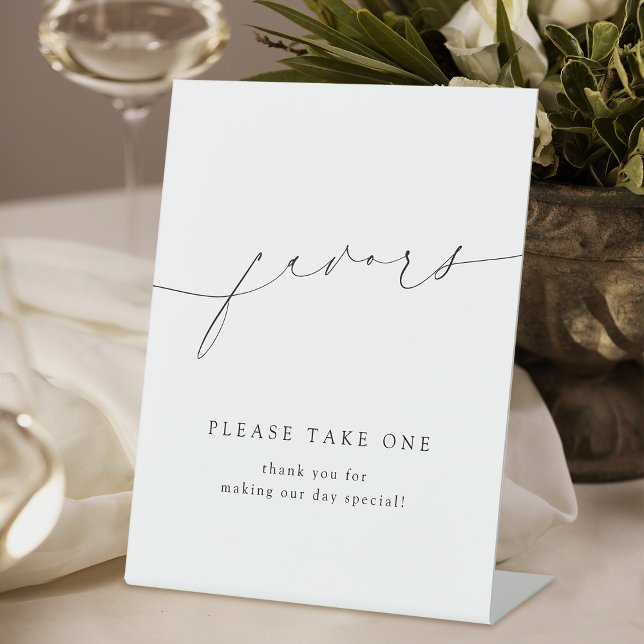 Minimal Script wedding favors please take one sign (Minimal Script wedding favors please take one sign)