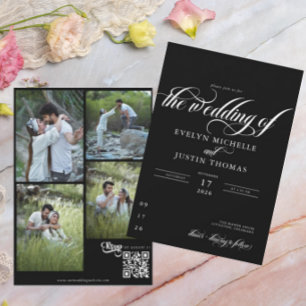 Minimal Script Wedding Invitation