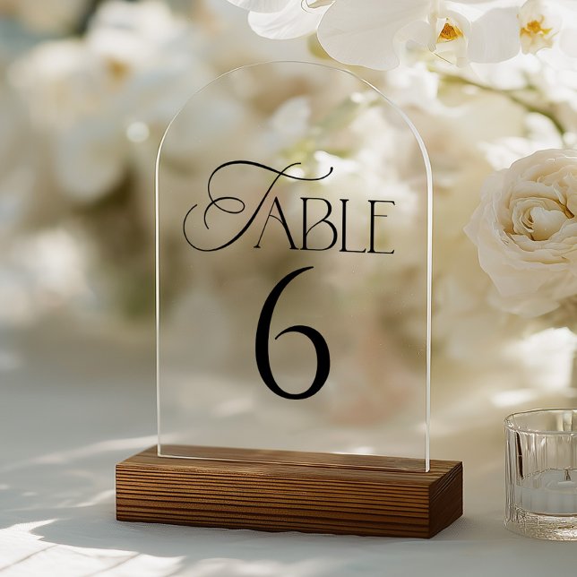 Minimal Script Wedding Table Number (Creator Uploaded)