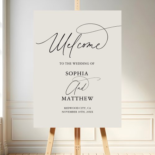 Minimal Script Welcome Wedding Poster