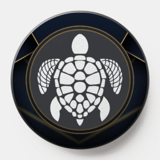 Minimal Sea Turtle Mandala Symbol | Ocean Life Geo PopSocket